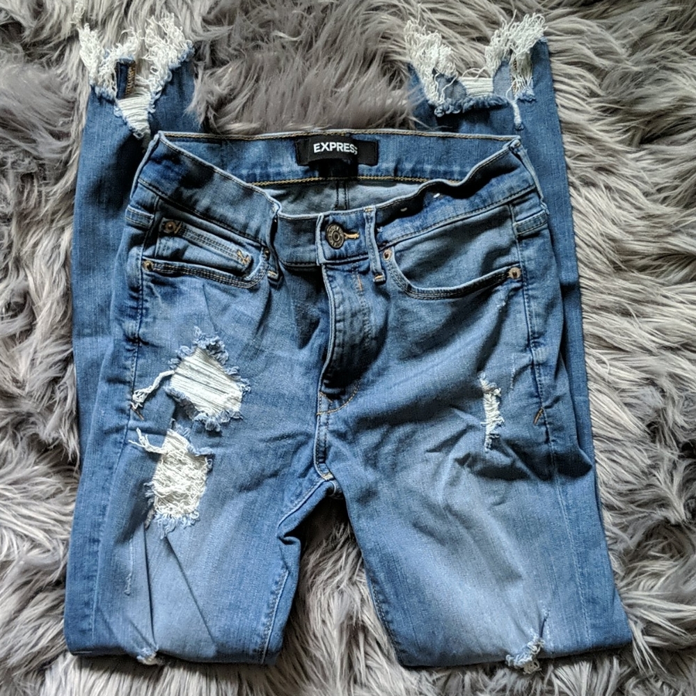 Express ankle legging mid rise jeans